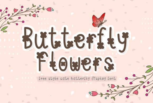 Butterfly Flowers Font