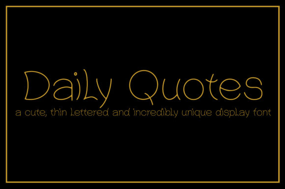 Daily Quotes Font