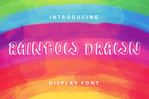 Rainbow Drawn Font for Creative Projects