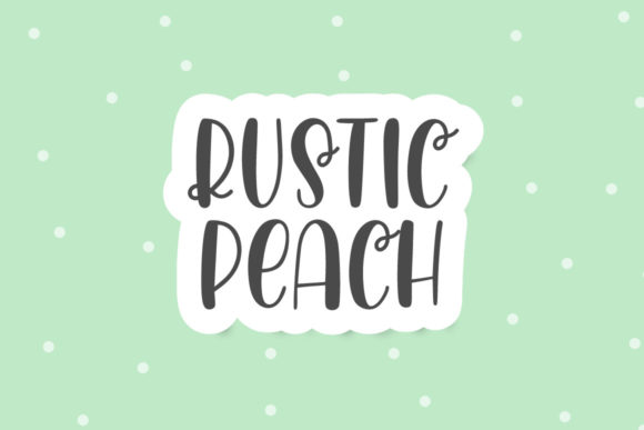 Rustic Peach: The Ultimate Friendly Display Font for Creative Projects